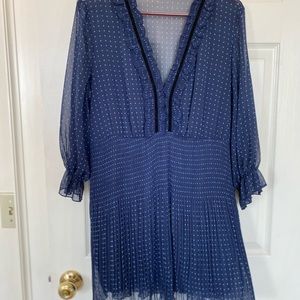 Zara polka dot blue dress XL